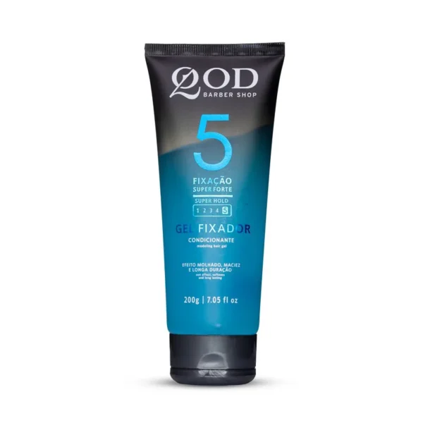 QBS GEL CONDICIONANTE CAPILAR 5 FIXAÇÃO SUPER FORTE 200G-QOD BARBER SHOP